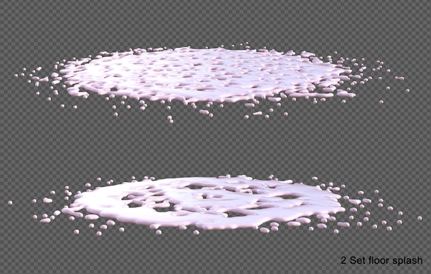 Spritzer erdbeermilch isoliert 3d-rendering