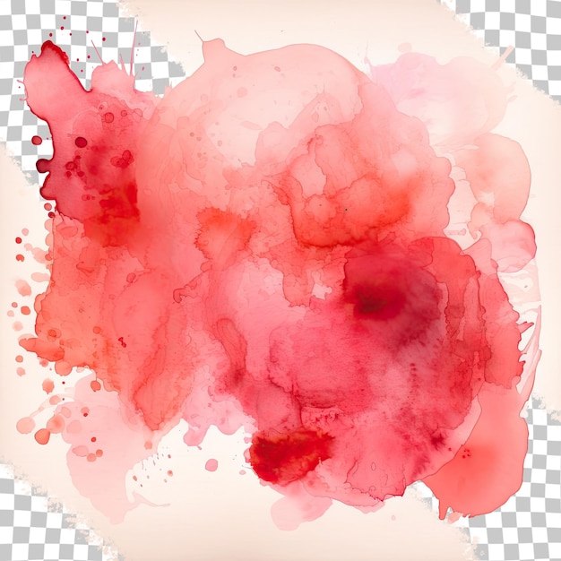 PSD spritzer rote tinte und aquarell-transparentes hintergrundpapier, die farblecks und ombre-effekte erzeugen