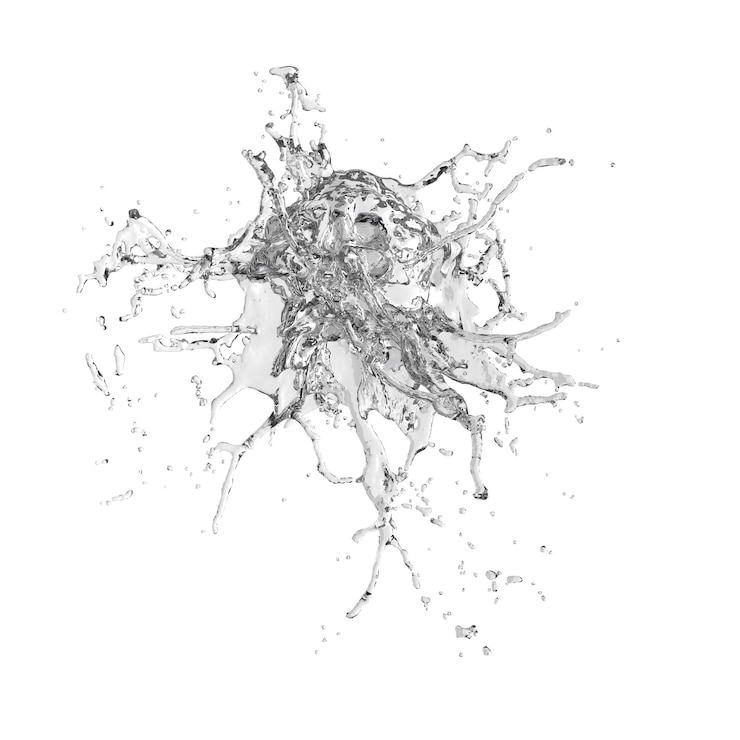 PSD spritzwasser isolierter transparenter hintergrund 3d-rendering