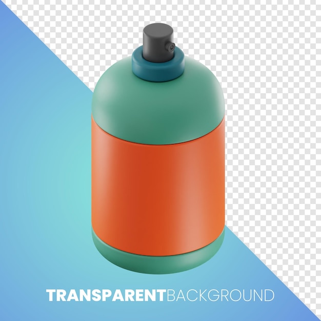 Sprühflasche Premium User Interface Design Icon 3D-Rendering auf isoliertem Hintergrund