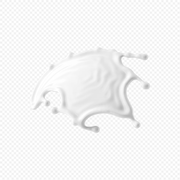 Spruzzata di latte bianco isolata