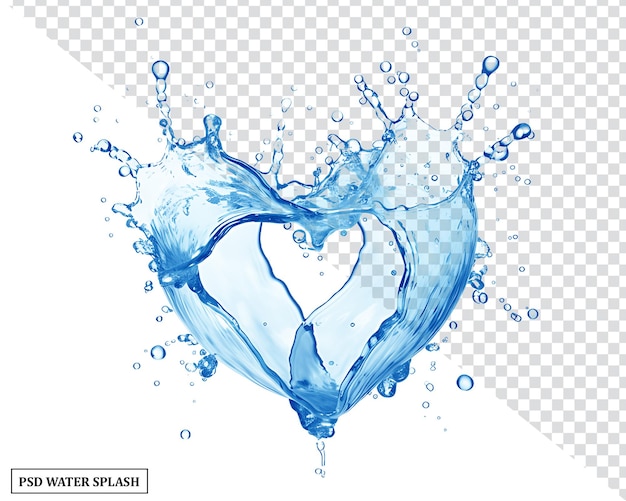 Spruzzi d'acqua a forma di cuore