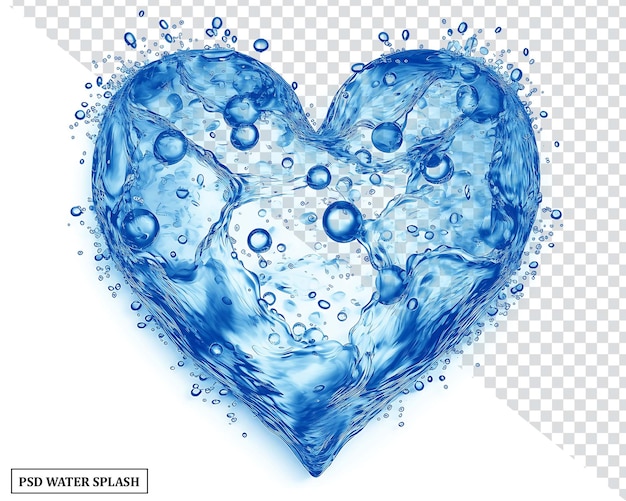 Spruzzi d'acqua a forma di cuore