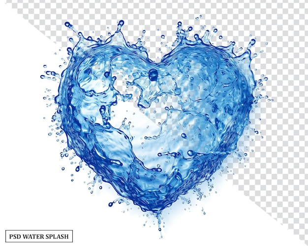 Spruzzi d'acqua a forma di cuore