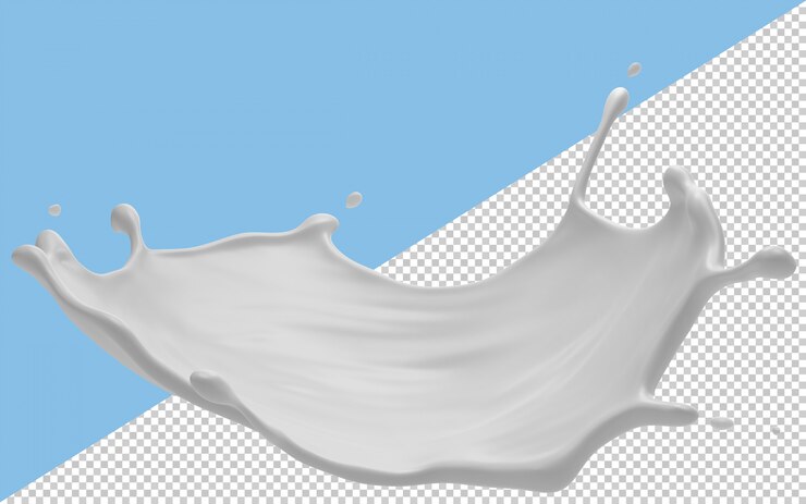 Spruzzi di latte isolati