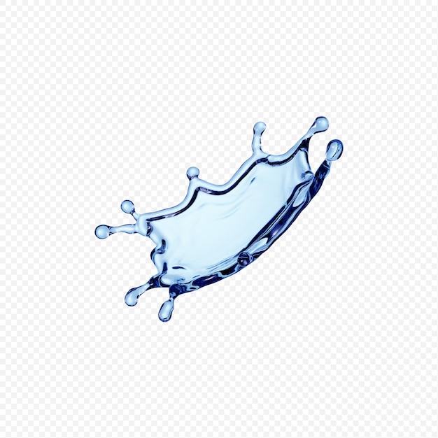Spruzzo d'acqua trasparente isolato