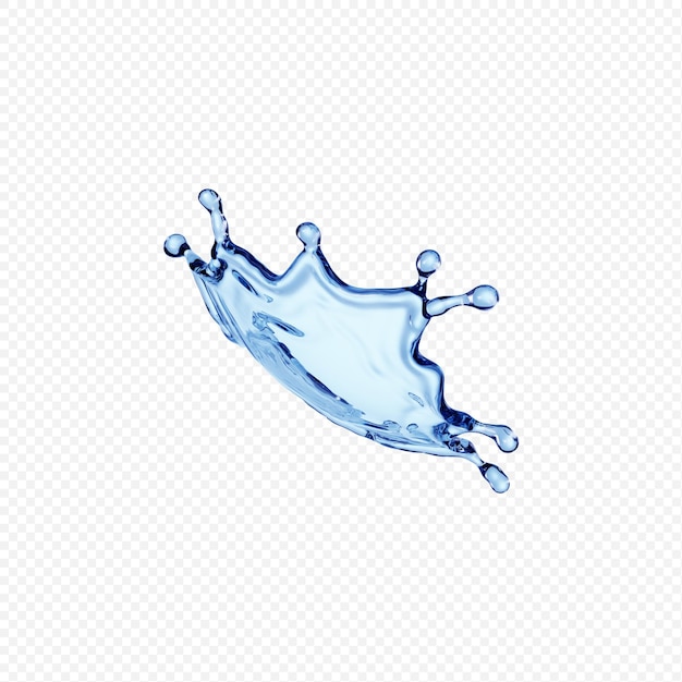 Spruzzo d'acqua trasparente isolato