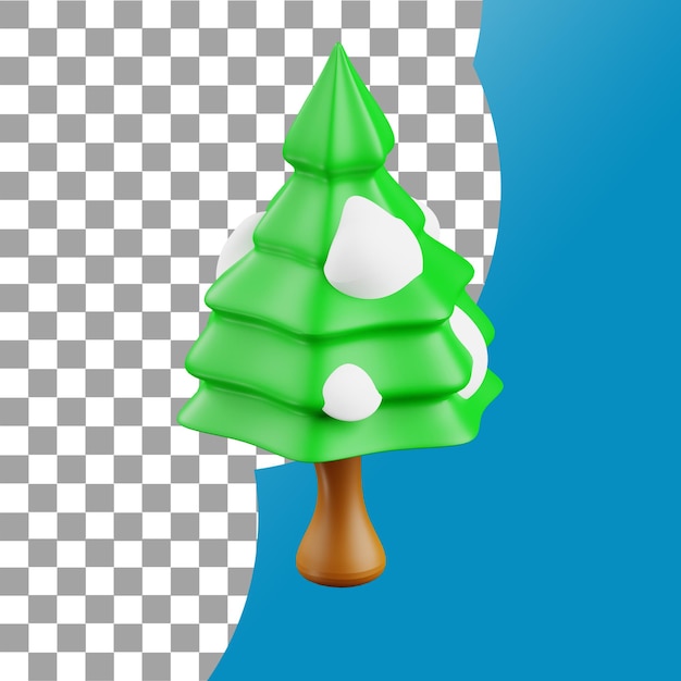 PSD spush tree 3d-illustration