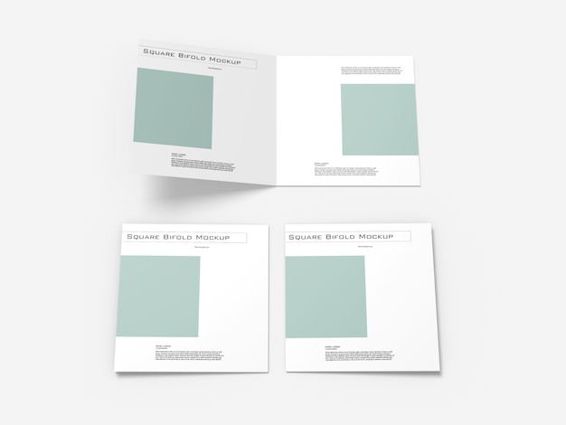 Square Bifolds Mockup