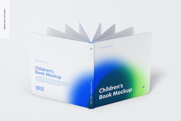 Square Book Mockup, copertina e copertina posteriore