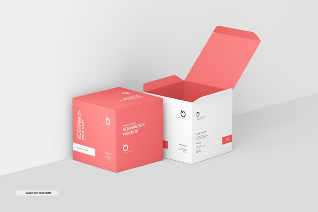 Square box mockup