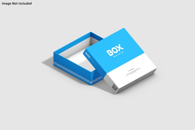 Square Box Packaging Mockup