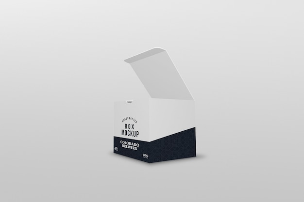 PSD square box verpackung mockup