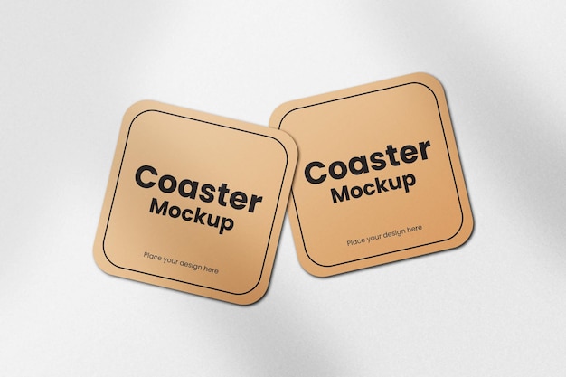 Square Coaster Mockup