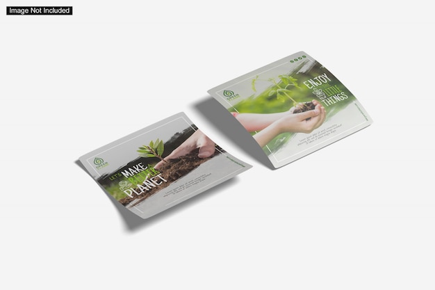 PSD square flyer mockup