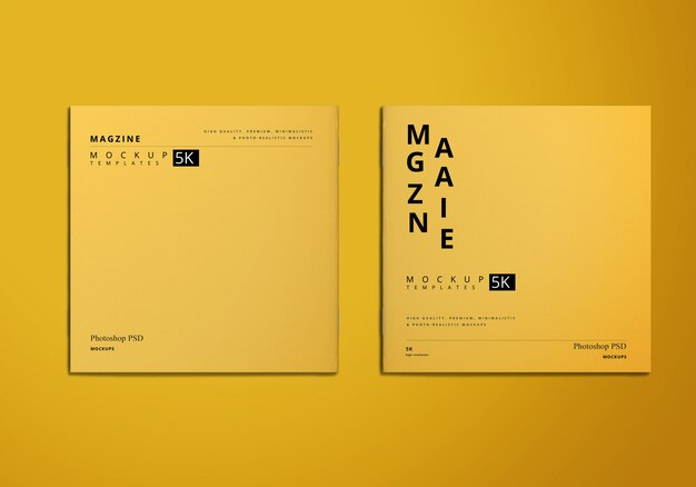 Square Magazine Mockup