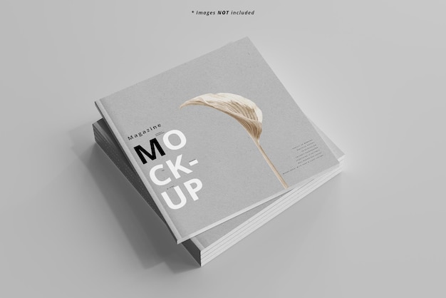 Square Magazines Mockup