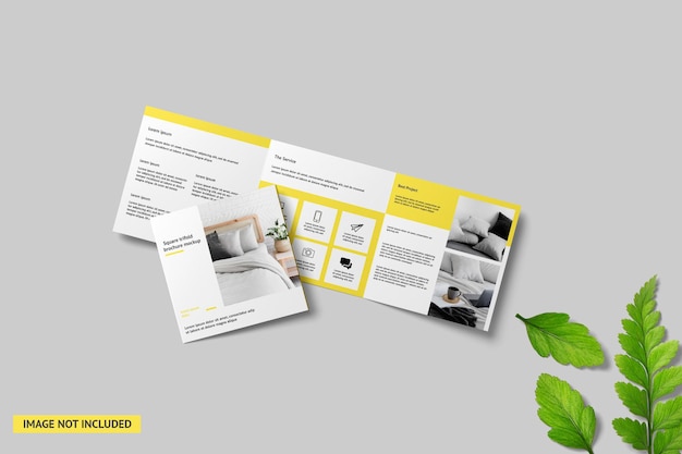 Square Trifold Mockup