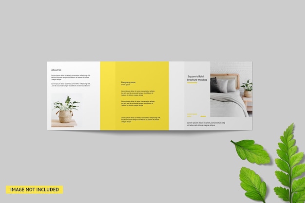 Square Trifold Mockup