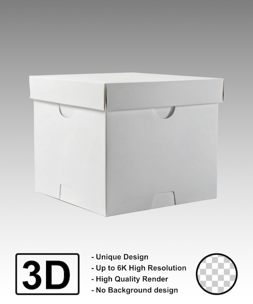 Square White Storage Box Mockup Design for branding Logo Replacement