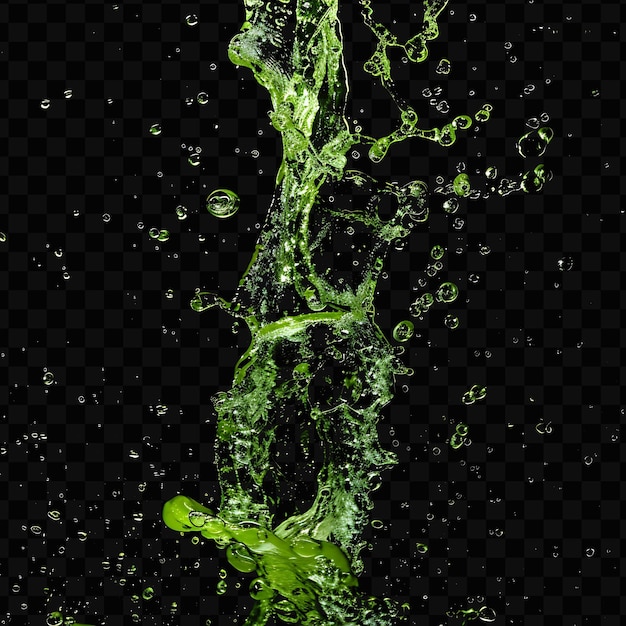 PSD squeeze de suco de limão com fluido esverdeado claro um spray nebuloso cr png transparente isolado clipart psd