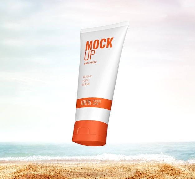 PSD squeeze tube mockup realistisch