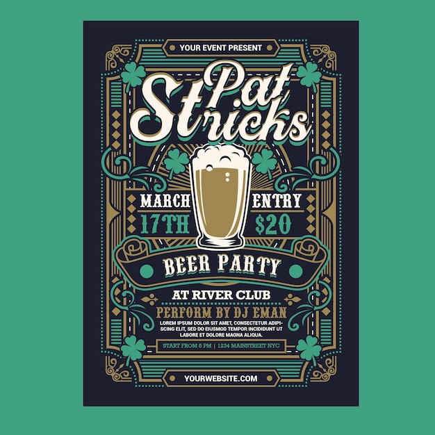 PSD st. patrick's day bierparty feier