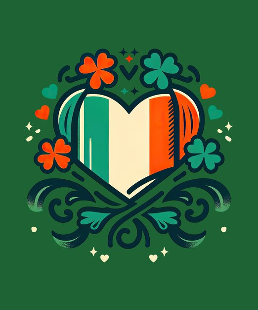 PSD st. patrick's day irische irland flagge klee kunst schamrock