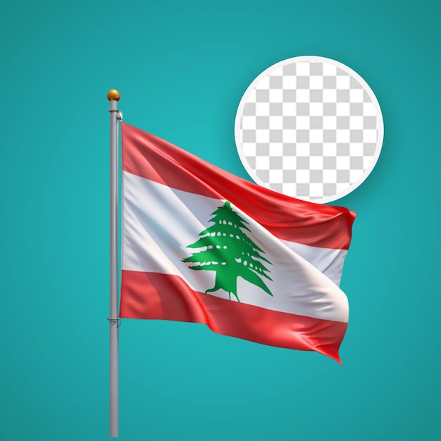 PSD staatsflagge des libanon hintergrund mit flagge des libanon