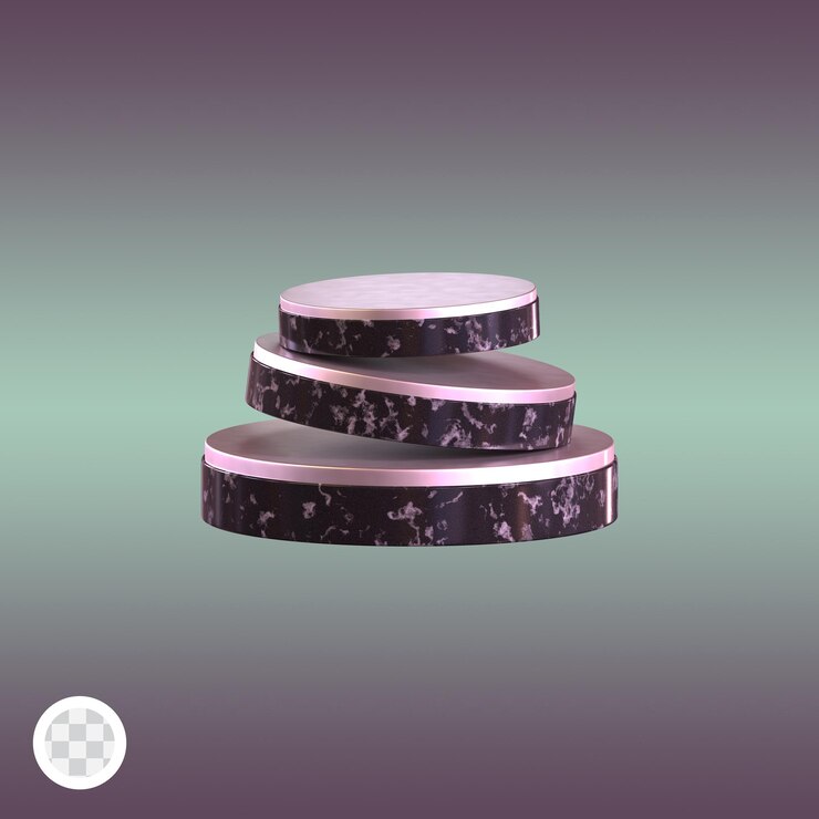 PSD stack of cylinder podium
