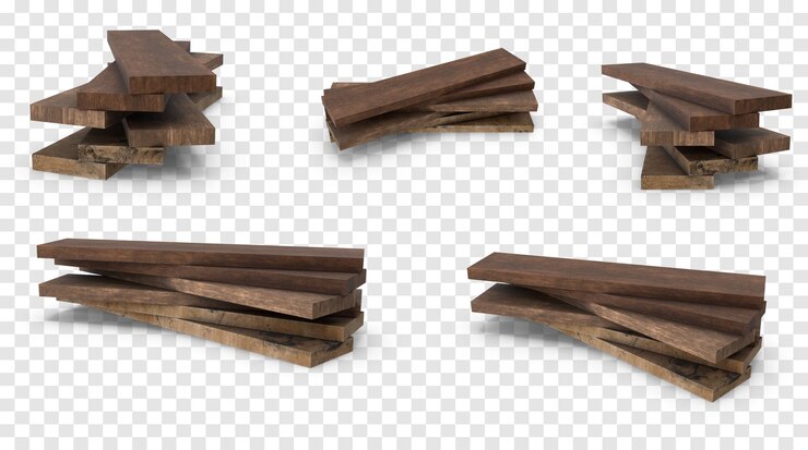 PSD stacks of wooden planks