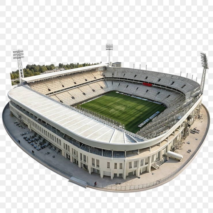 PSD stade isolé sur un fond transparent