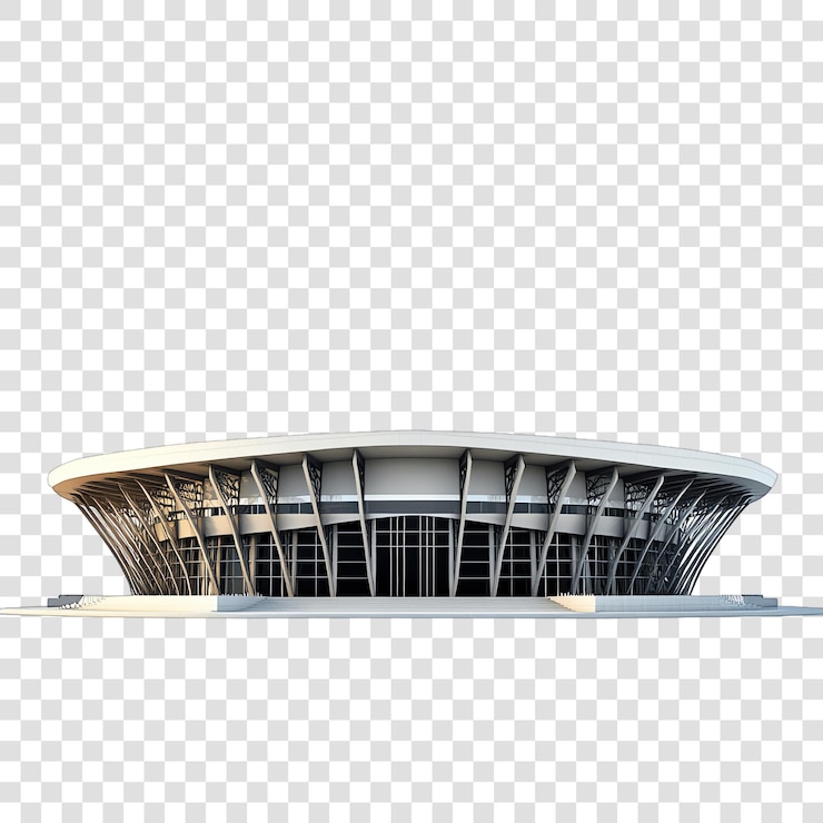 PSD stade isolé sur un fond transparent