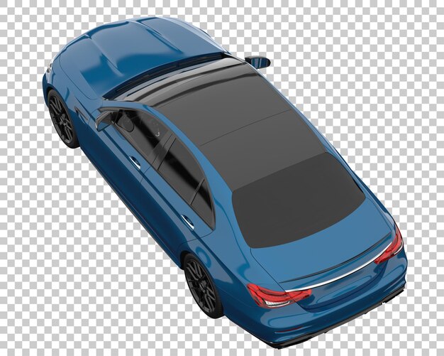 Stadtauto auf transparentem Hintergrund. 3D-Rendering - Abbildung