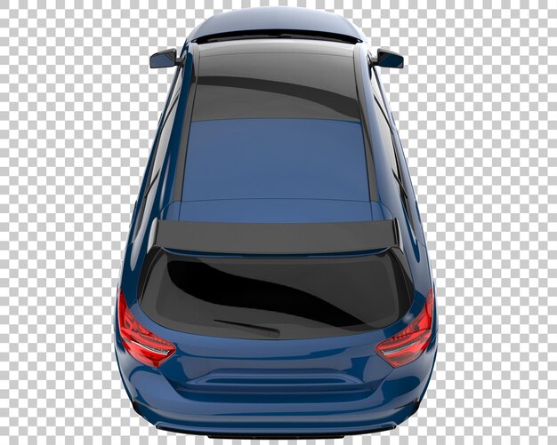 Stadtauto auf transparentem Hintergrund. 3D-Rendering - Abbildung