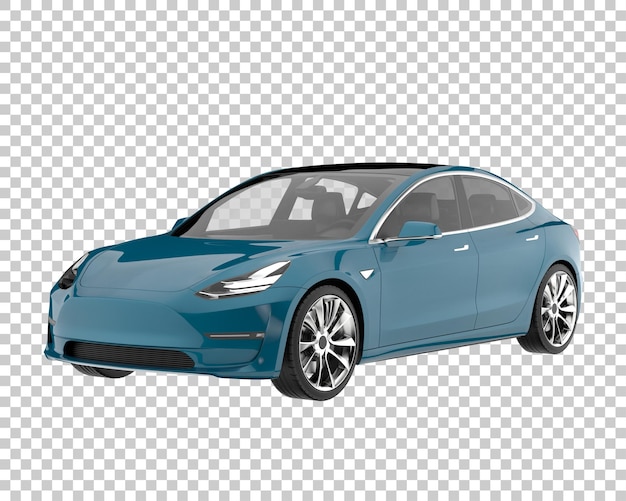 Stadtauto auf transparentem hintergrund. 3d-rendering - abbildung