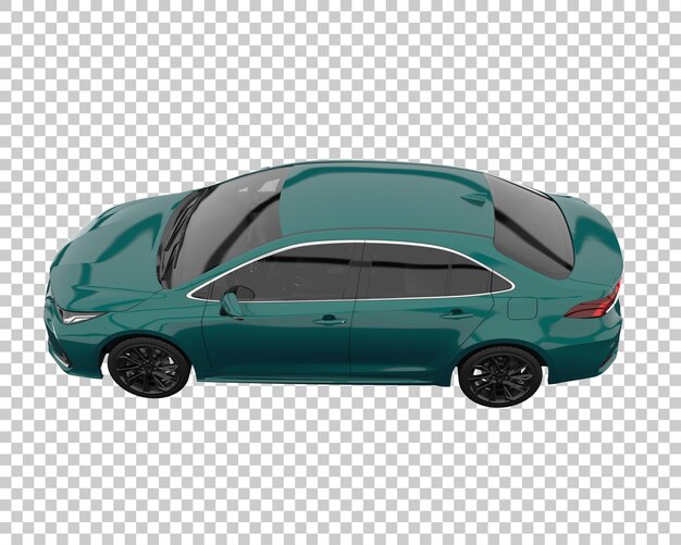 Stadtauto auf transparentem Hintergrund. 3D-Rendering - Abbildung