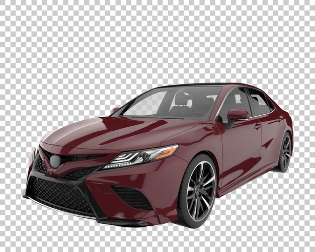 Stadtauto auf transparentem Hintergrund. 3D-Rendering - Abbildung