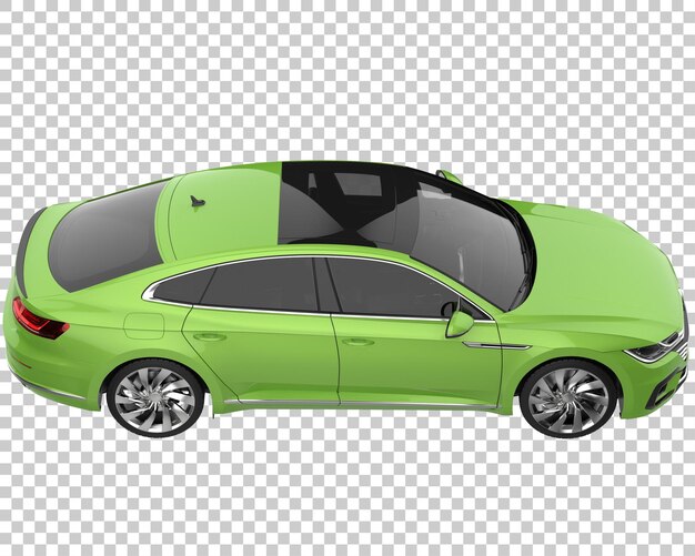 Stadtauto auf transparentem Hintergrund. 3D-Rendering - Abbildung