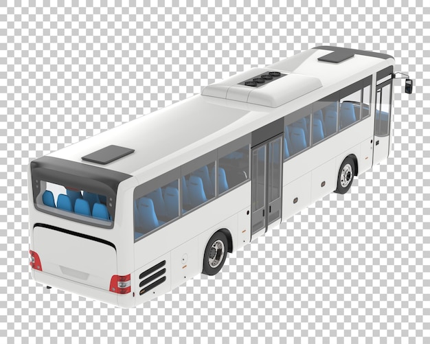 PSD stadtbus auf transparentem hintergrund 3d-darstellung