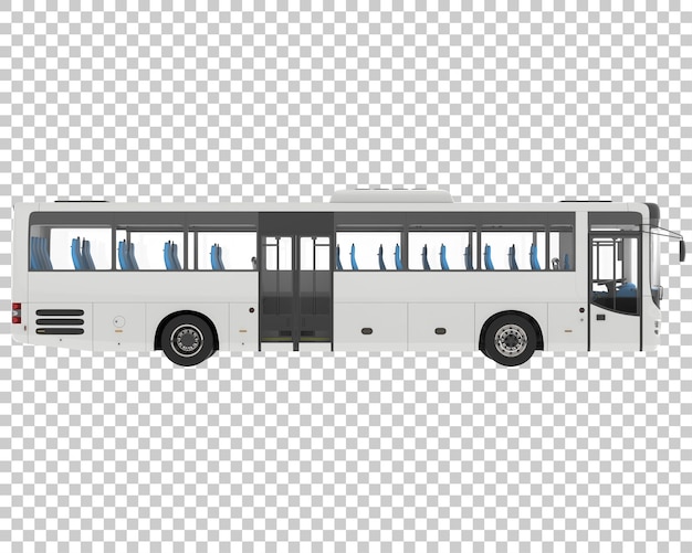 Stadtbus auf transparentem Hintergrund 3D-Darstellung