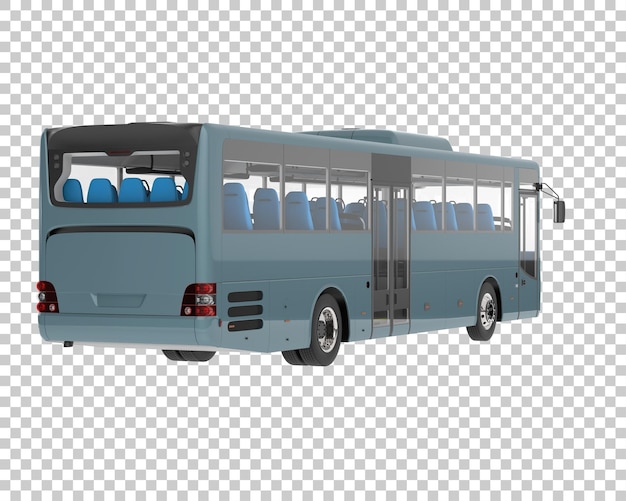 Stadtbus auf transparentem Hintergrund 3D-Darstellung