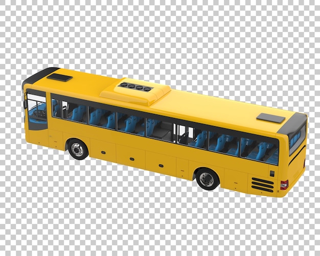 Stadtbus auf transparentem Hintergrund 3D-Darstellung
