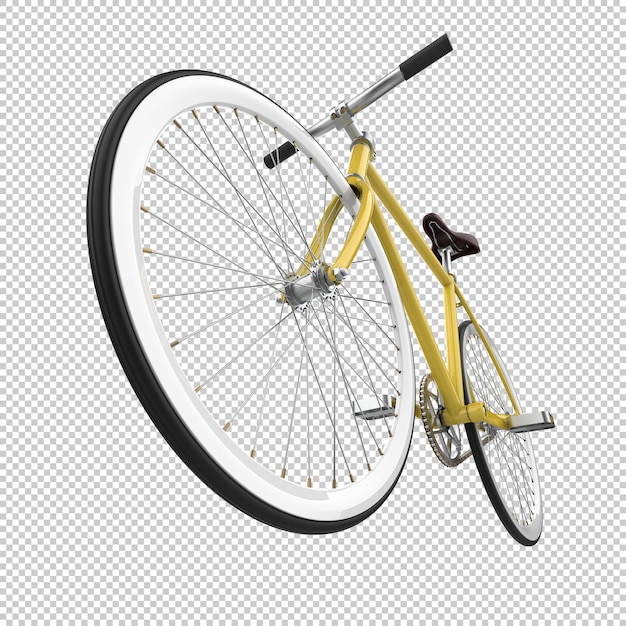Stadtrad auf transparentem Hintergrund 3D-Darstellung