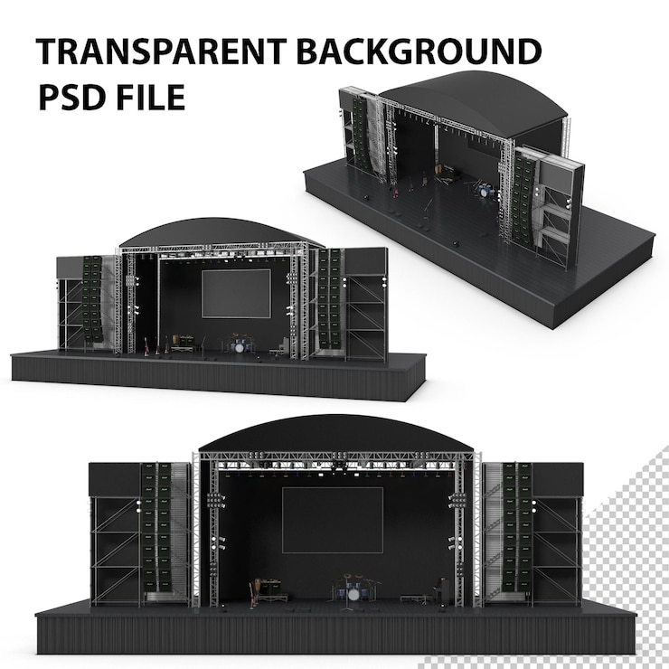 PSD stage de groupe en direct png