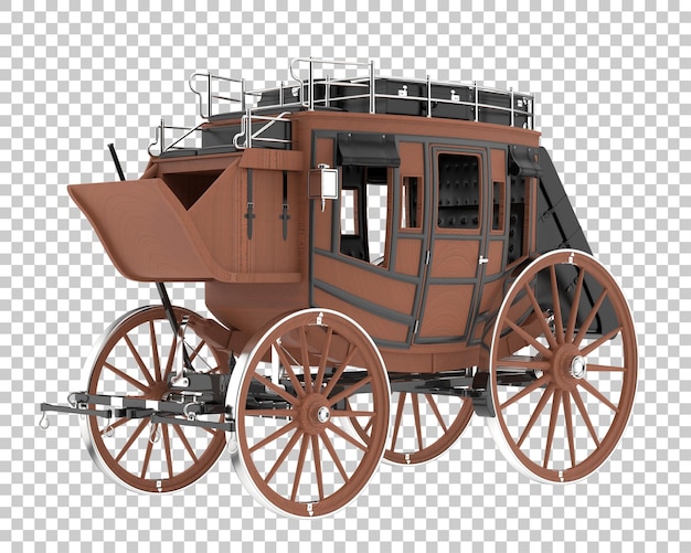 Stagecoach isolé sur fond transparent illustration de rendu 3d