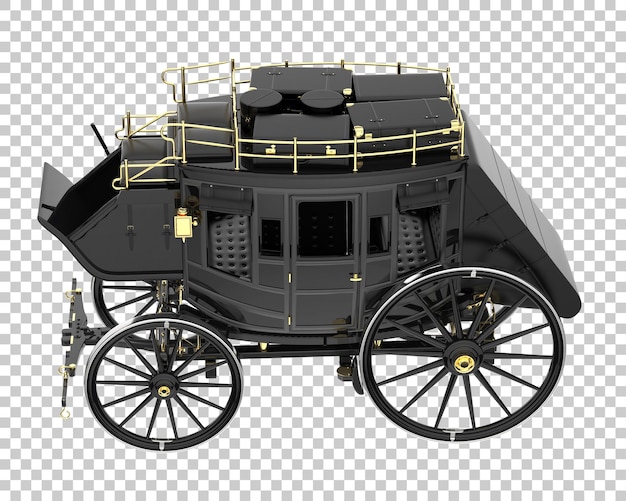 PSD stagecoach isolé sur fond transparent illustration de rendu 3d