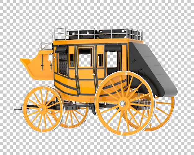 Stagecoach isolé sur fond transparent illustration de rendu 3d