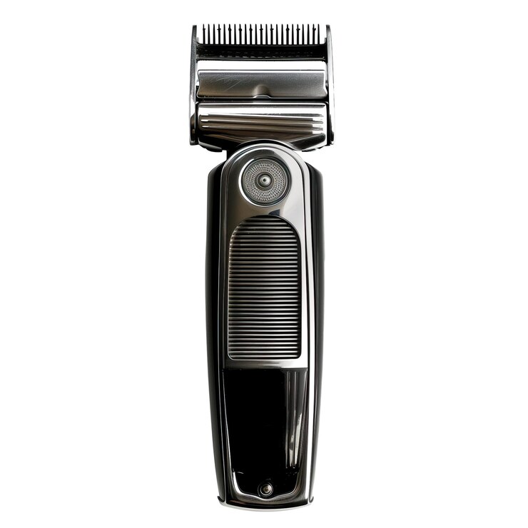 PSD stainless electric razor with black handle