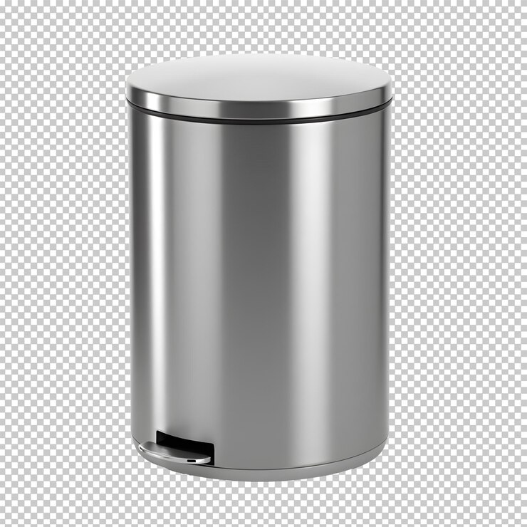 PSD stainless steel trash can